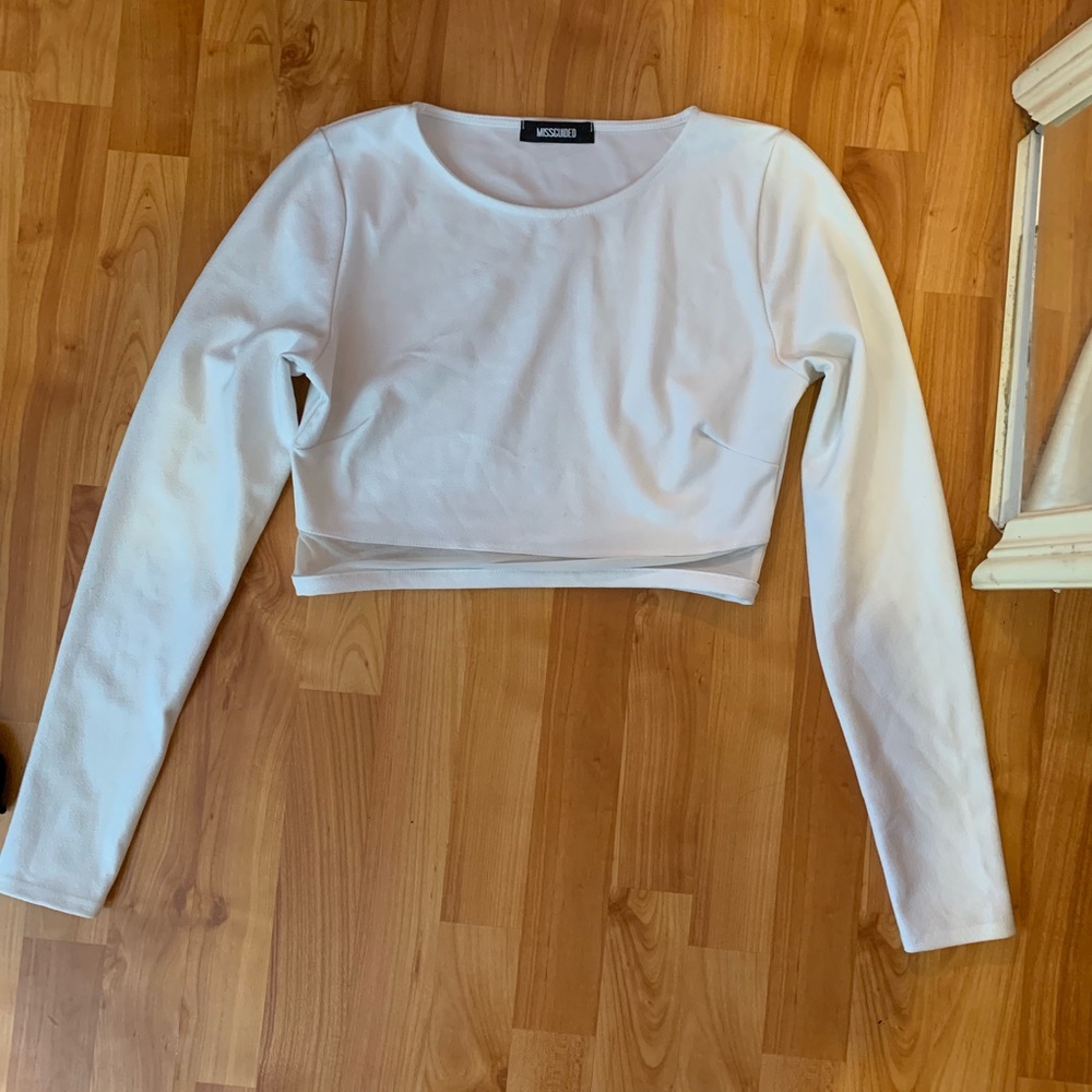 long sleeve crop top